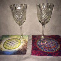 Flyer mit Blume des Lebens