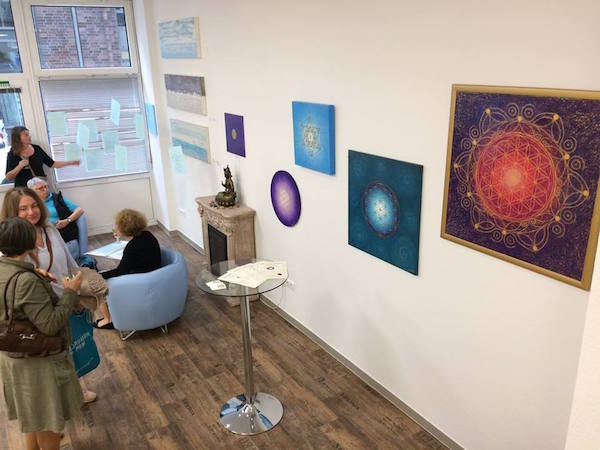 Ausstellung Elysium in der Galerie für spirituelle Kunst in Bremen - Energiebilder von Birgit Hassel