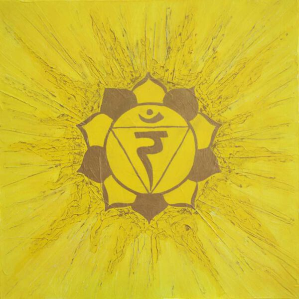 Solarplexuschakra Symbol, 40 x 40 cm