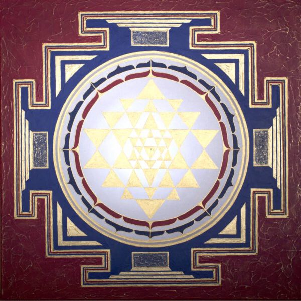 Auftragsbild Golden Yantra, 80 x 80 cm