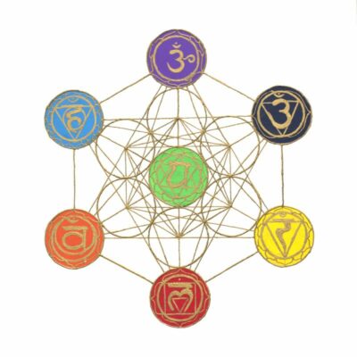 Blau strahlender Würfel des Metatron