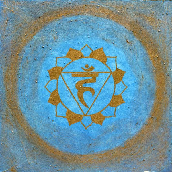 Halschakra, 40 x 40 cm