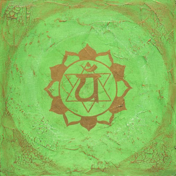 Herzchakra Energiebild, 40 x 40 cm