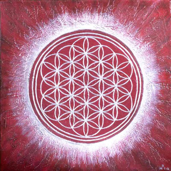 Rote Magie, 50 x 50 cm