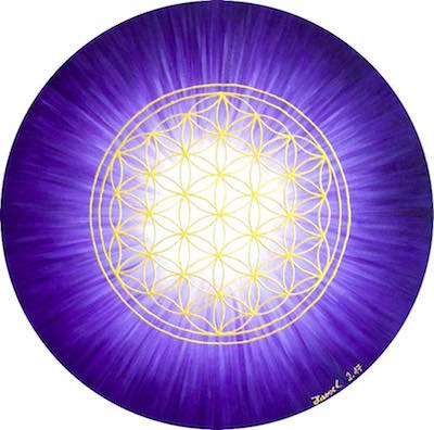 Blume des Lebens Holzdekoration Symbol aus Holz Spirituelle Wandkunst