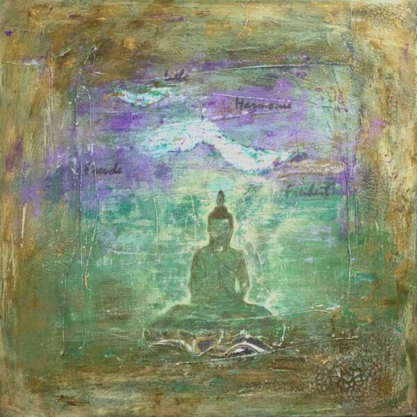 Flying Buddha, 60 x 60 cm