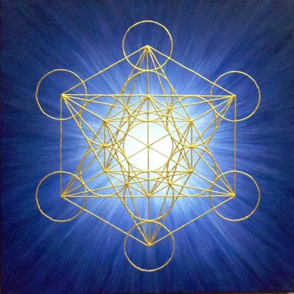 Blau strahlender Metatron, 50 x 50 cm