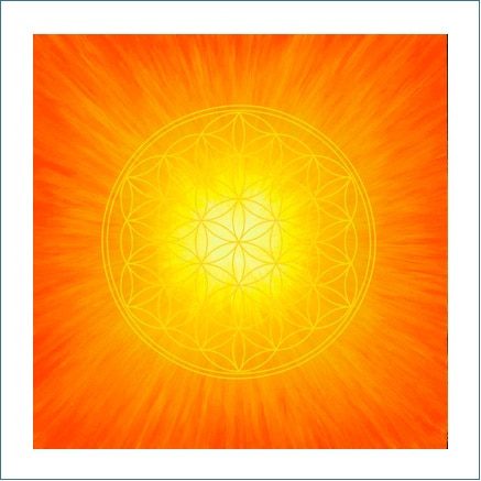 Poster - Blume des Lebens - Strahlenblume Orange