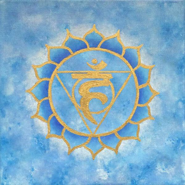 Halschakra Selbstbestimmung, 20 x 20 cm