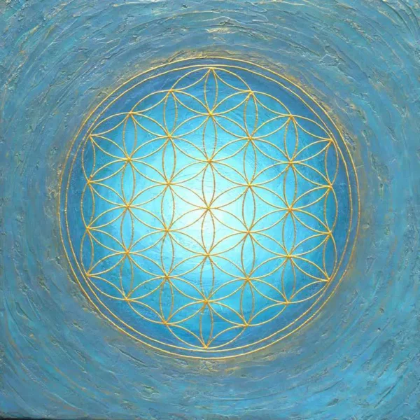 Auftragsbild Moving Water, 100 x 100 cm