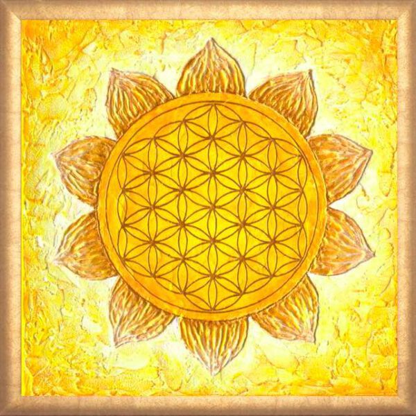 Blume des Lebens Gelb (Poster) – Bild 2