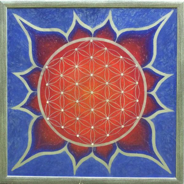 Flammendes Herz, 70 x 70 cm
