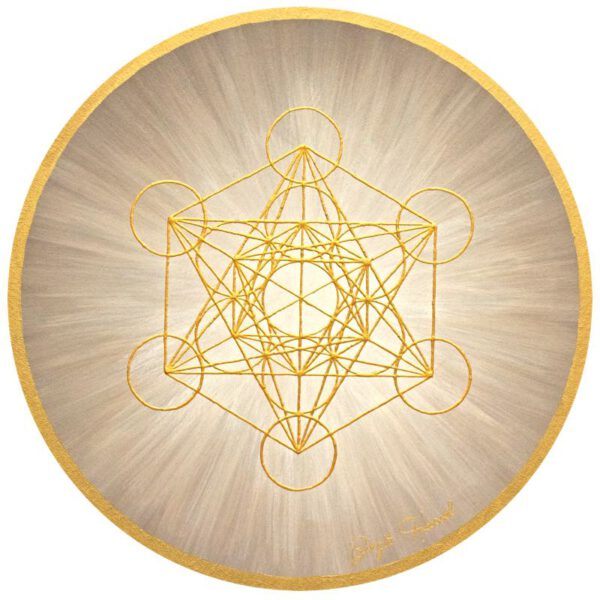 Beige-Brauner Metatron, rund 40 cm