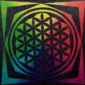 Blumen Kaleidoskop, 40 x 40 cm