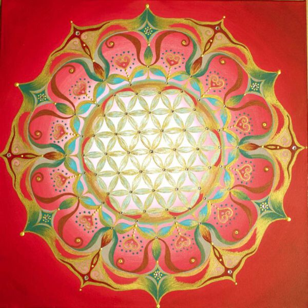 Herzensblume, 50 x 50 cm