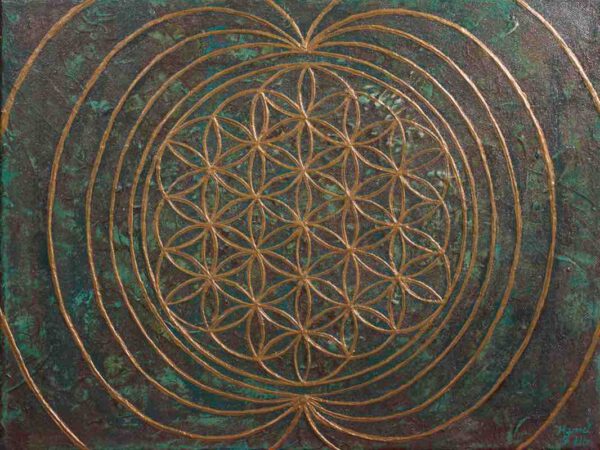 Metallic Flower, 30 x 40 cm