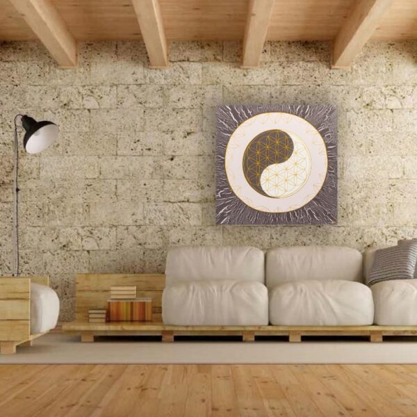 Natursofa mit Yin Yang