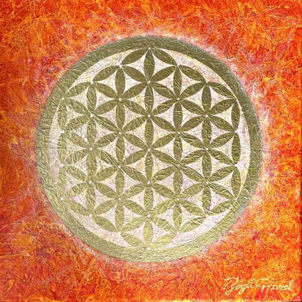 Sky of Orange Fire, 30 x 30 cm