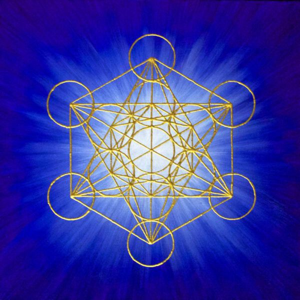 Blau strahlender Metatron, 40 x 40 cm