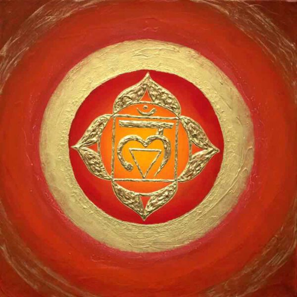 Wurzelchakra Erdung, 40 x 40 cm