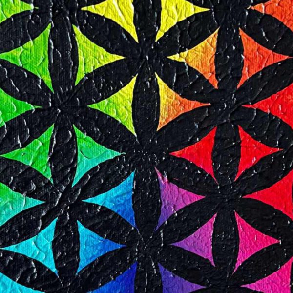 Blumen Kaleidoskop, 40 x 40 cm – Bild 3