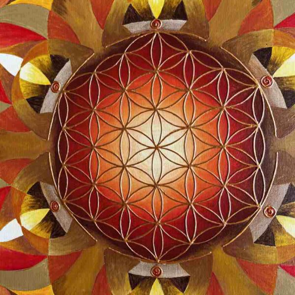 Blumenmandala, 90 x 90 cm – Bild 2