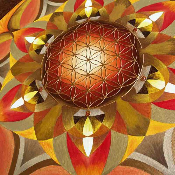 Blumenmandala, 90 x 90 cm – Bild 3