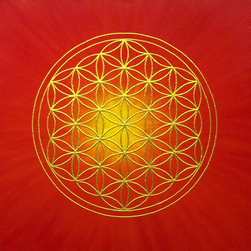 Element Feuer, 50 x 50 cm