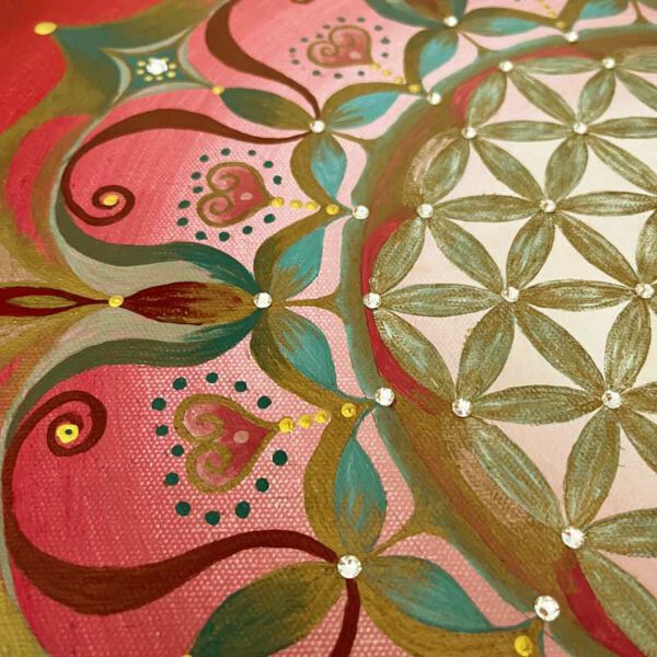 Herzensblume, 50 x 50 cm – Bild 4