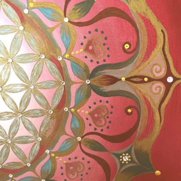 Herzensblume, 50 x 50 cm – Bild 3