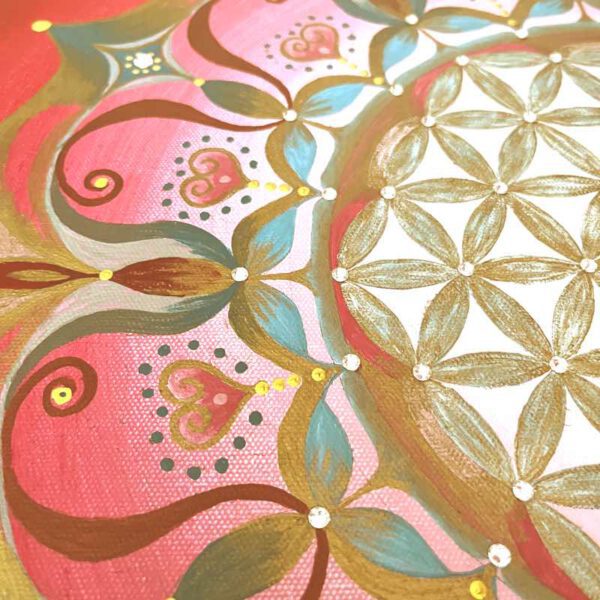 Herzensblume, 50 x 50 cm – Bild 2