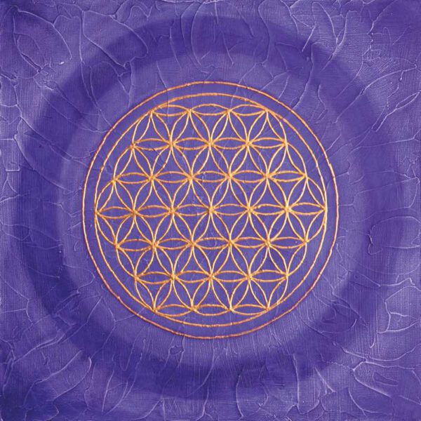 Kronenchakra Blume des Lebens, 40 x 40 cm