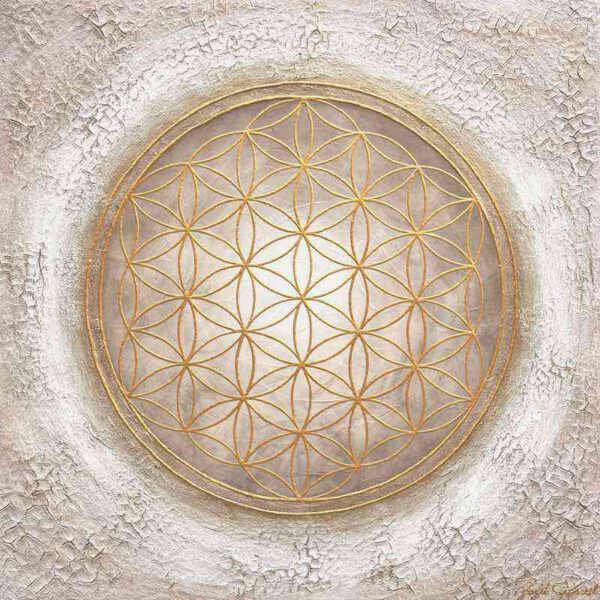 bild blume des lebens braun beige gold voice of nature cm
