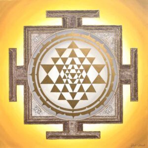 bild sri yantra surya gelb braun gold cm