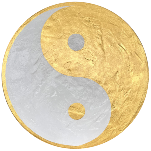 yin yang bild karat blattgold gleichgewicht der kräfte rund cm png