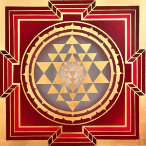 karat blattgold bild sri yantra golden age rot gold cm