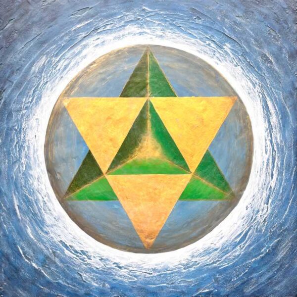 bild merkaba sterntetraeder lass heilung geschehen blau gruen gold cm