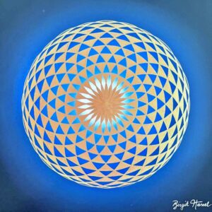 bild torus oasis of harmony blau gold x cm