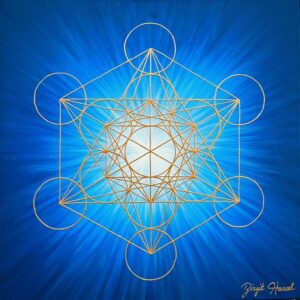 bild metatron wuerfel blau strahlender metatron x cm blau gold