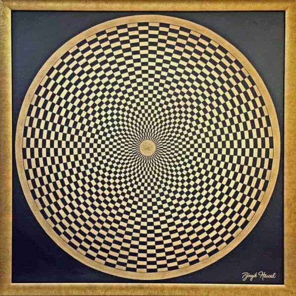 poster gerahmt prangenerator harmony of silence cm indigo gold