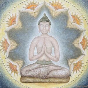 buddha bild spirituelles erwachen meditierender buddha x cm