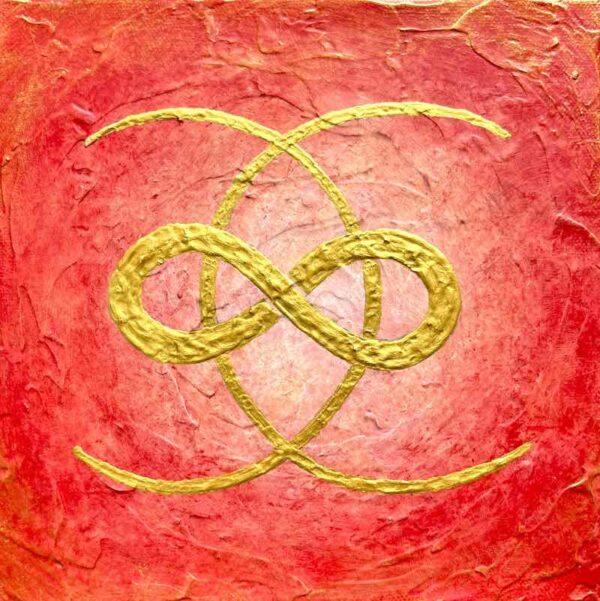 bild infinity unendlichkeit rot gold x cm