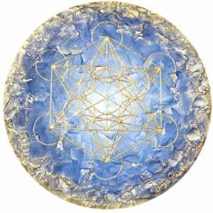 bild metatron wuerfel vollkommene einheit rund cm blau gold