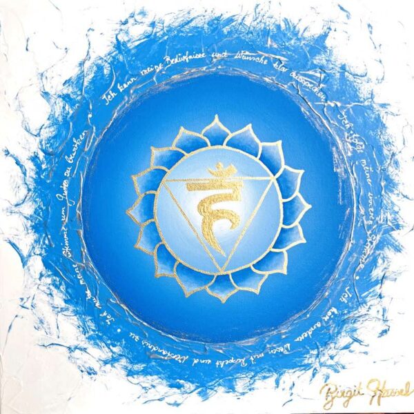bild affirmationen halschakra klarer ausdruck blau weiss gold cm
