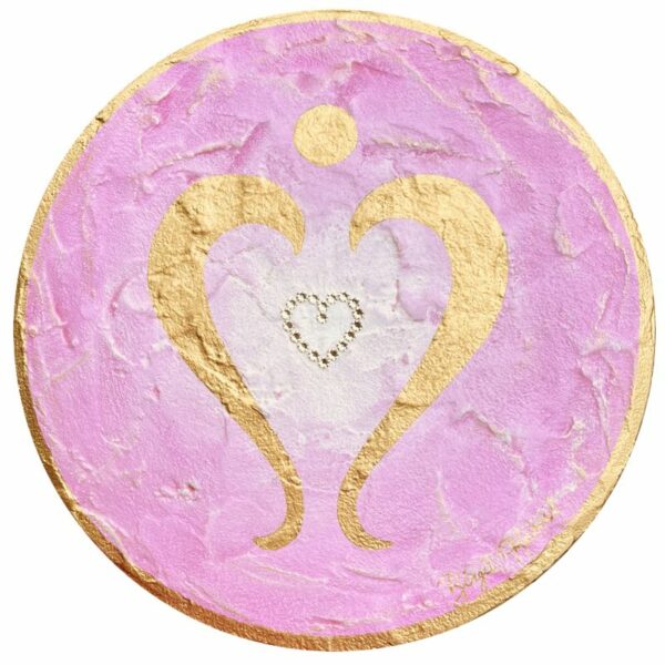 energiebild erzengel chamuel rund cm rosa gold herzensengel ausgeschnitten
