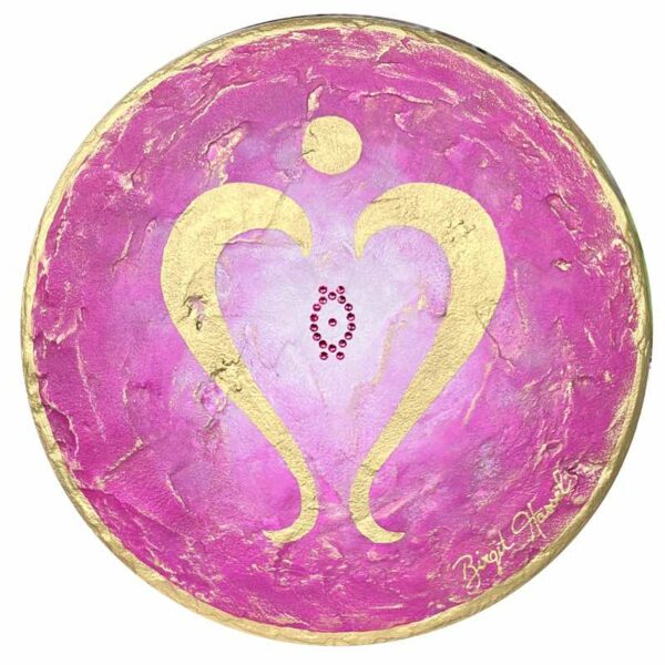 energiebild erzengel anthriel jesus sananda rund cm magenta gold