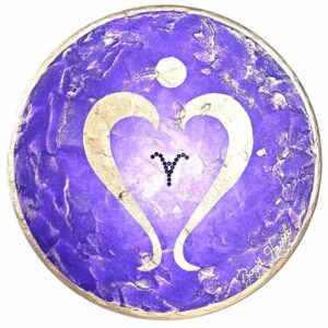 energiebild erzengel zadkiel rund cm violett gold
