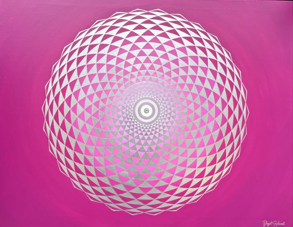 bild tausen blaettriger lotus tor zum hoeheren selbst magenta silber x cm