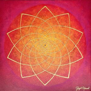 bild venusblume tanz der venus rot magenta gold x cm