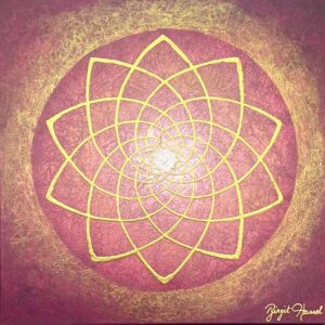 bild venusblume all over harmony x cm bordeauxrot rosa gold